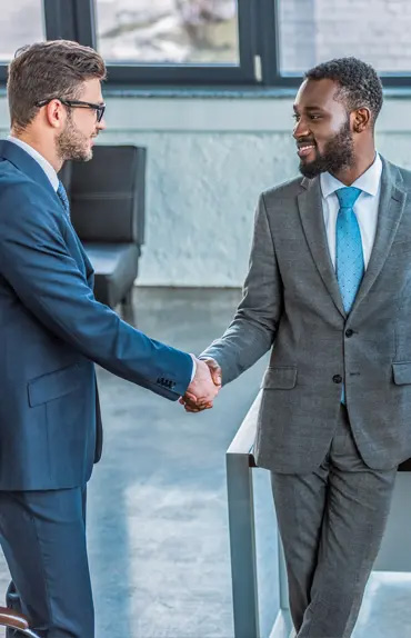 Businessmen shaking hands